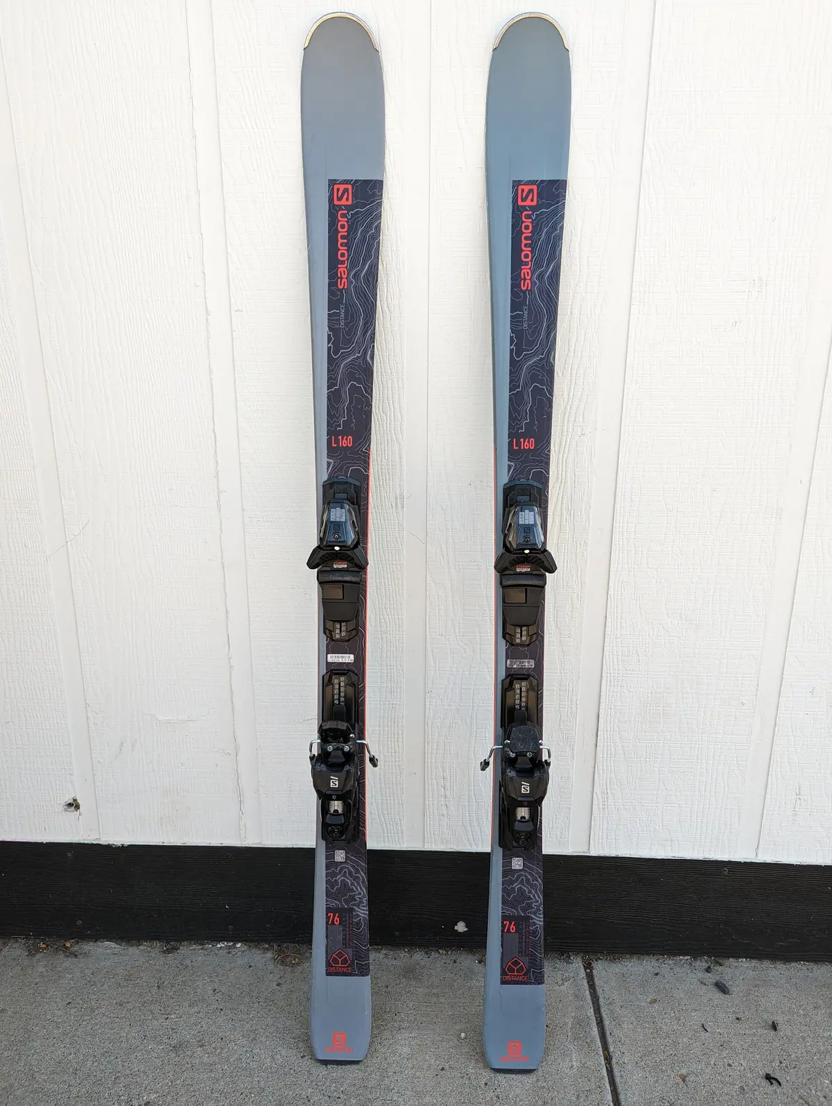 Salomon Distance 76 All Mountain Rocker Skis With Bindings, 160Cm 1