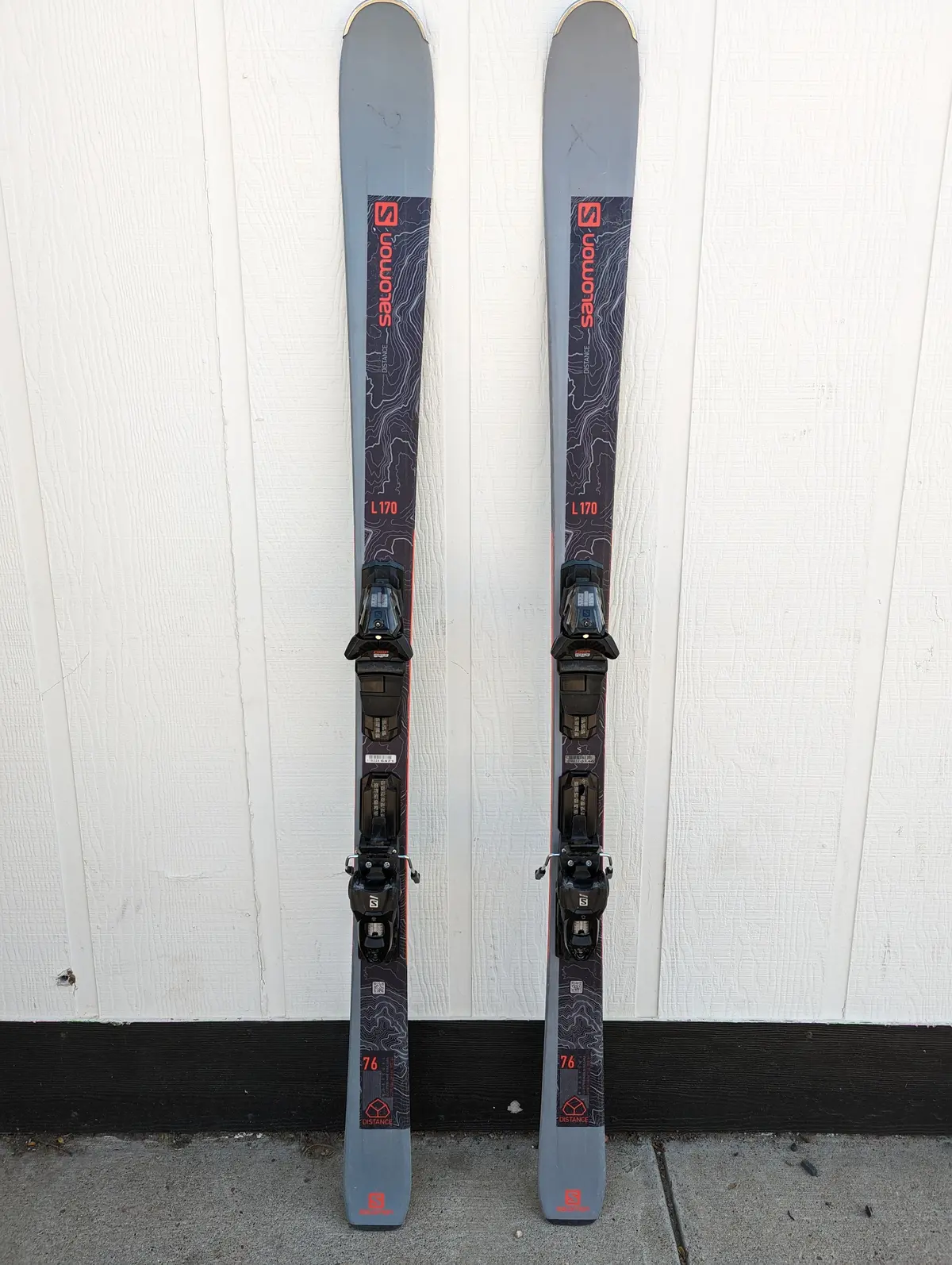 Salomon Distance 76 All Mountain Rocker Skis With Bindings, 170Cm 1
