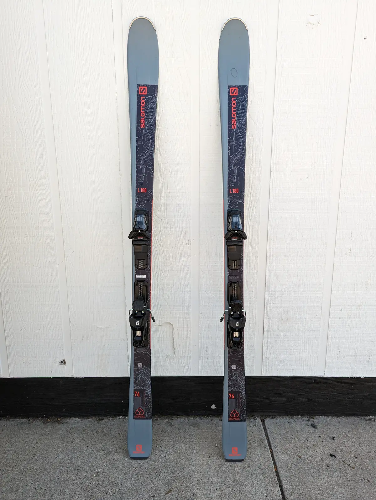 Salomon Distance 76 All Mountain Rocker Skis With Bindings, 180Cm 1