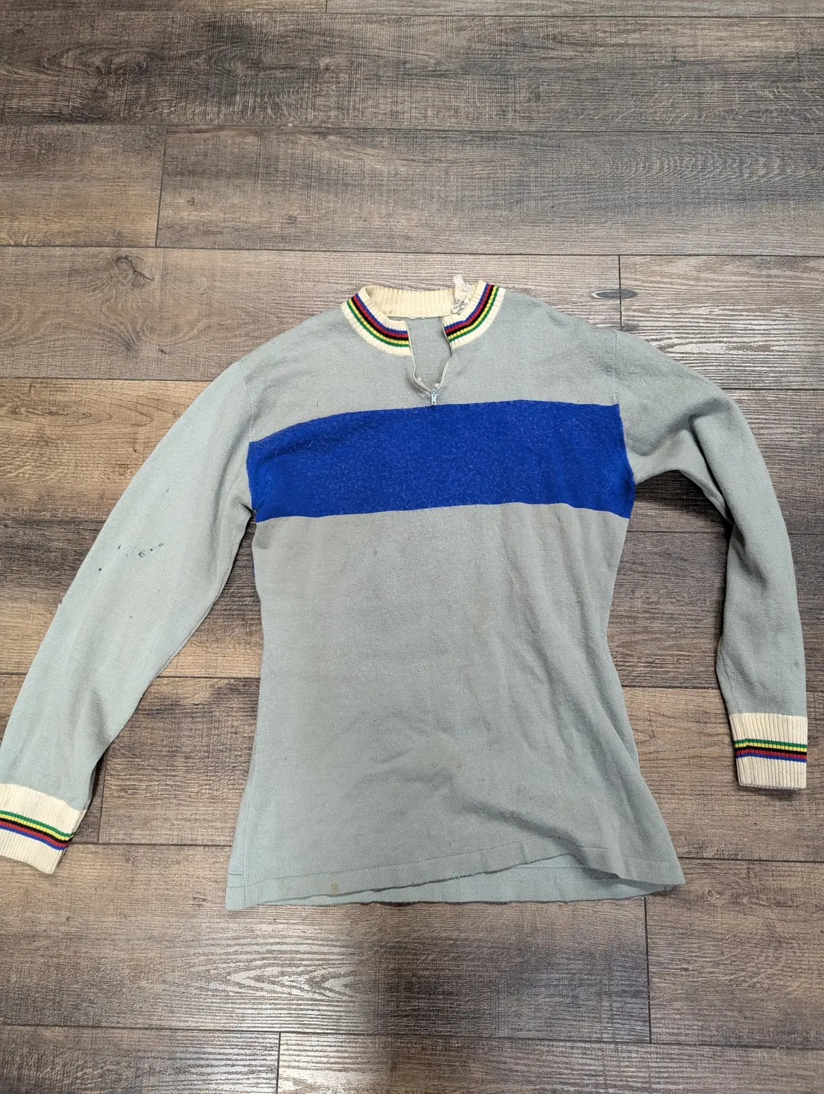 Vintage Wool Blend Cycling Sweater, Men, Xl 1