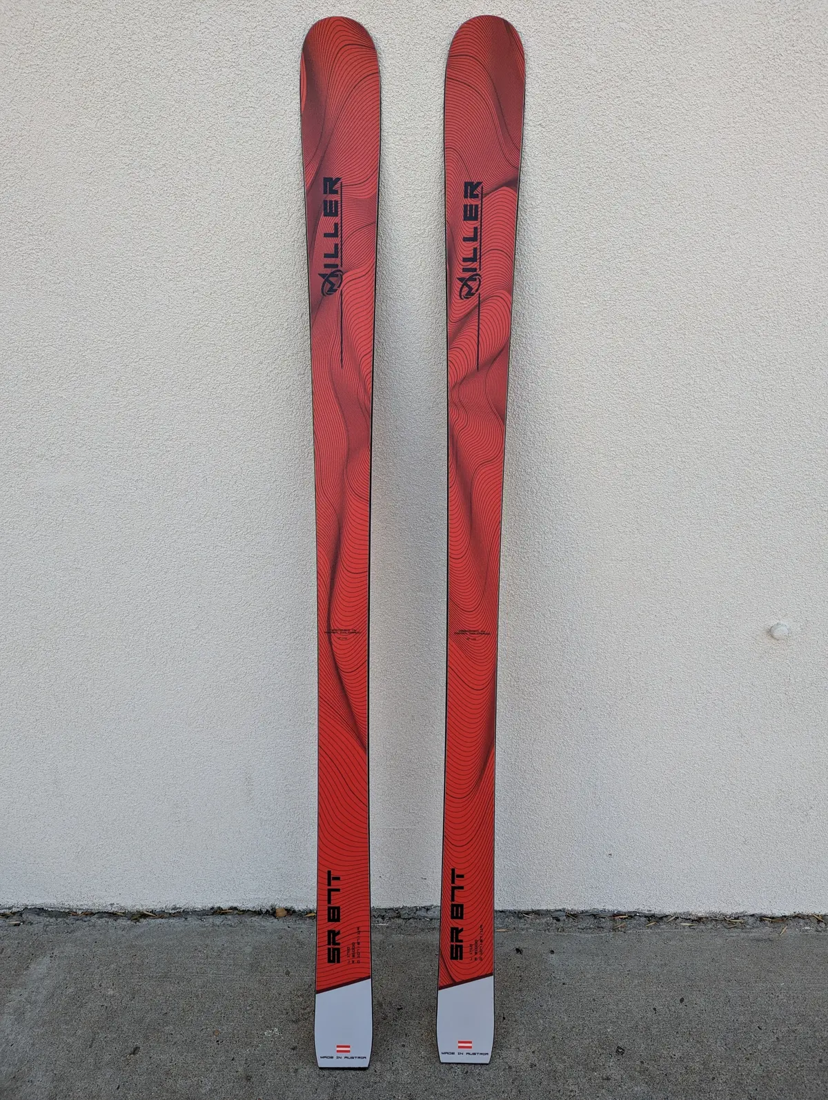 Miller Sr87 Tour Skis, 171Cm, Flats/No Bindings, Red/Black 1