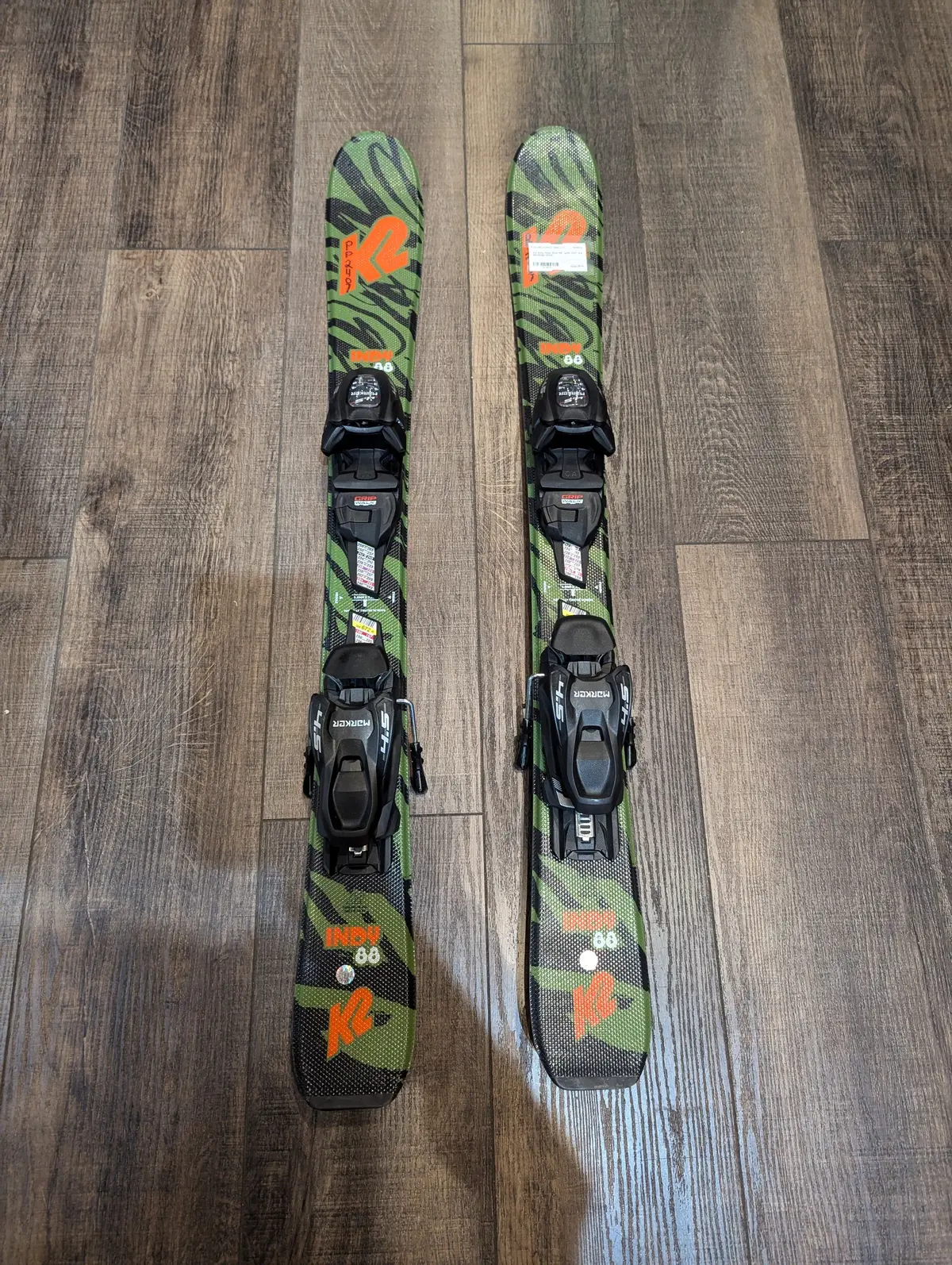K2 Indy Kid's Skis With Marker Gripwalk 4.5 Bindings, New 1