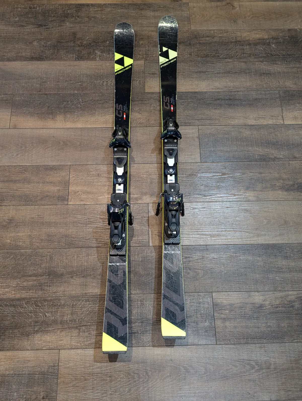 Fischer Rc4 Gs Skis, 145Cm, With Fischer Z11 Bindings, See Notes 1
