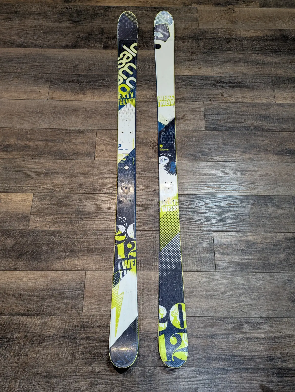 Salomon 2012 186Cm All Mountain Rocker Skis, No Bindings 1