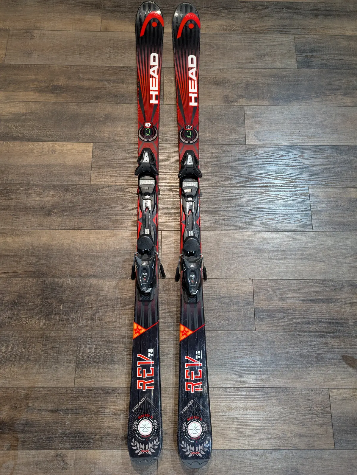 Head Rev 75 Skis, 177Cm, Tyrolia Pro 10 Bindings, Older Bindings, See Notes 1