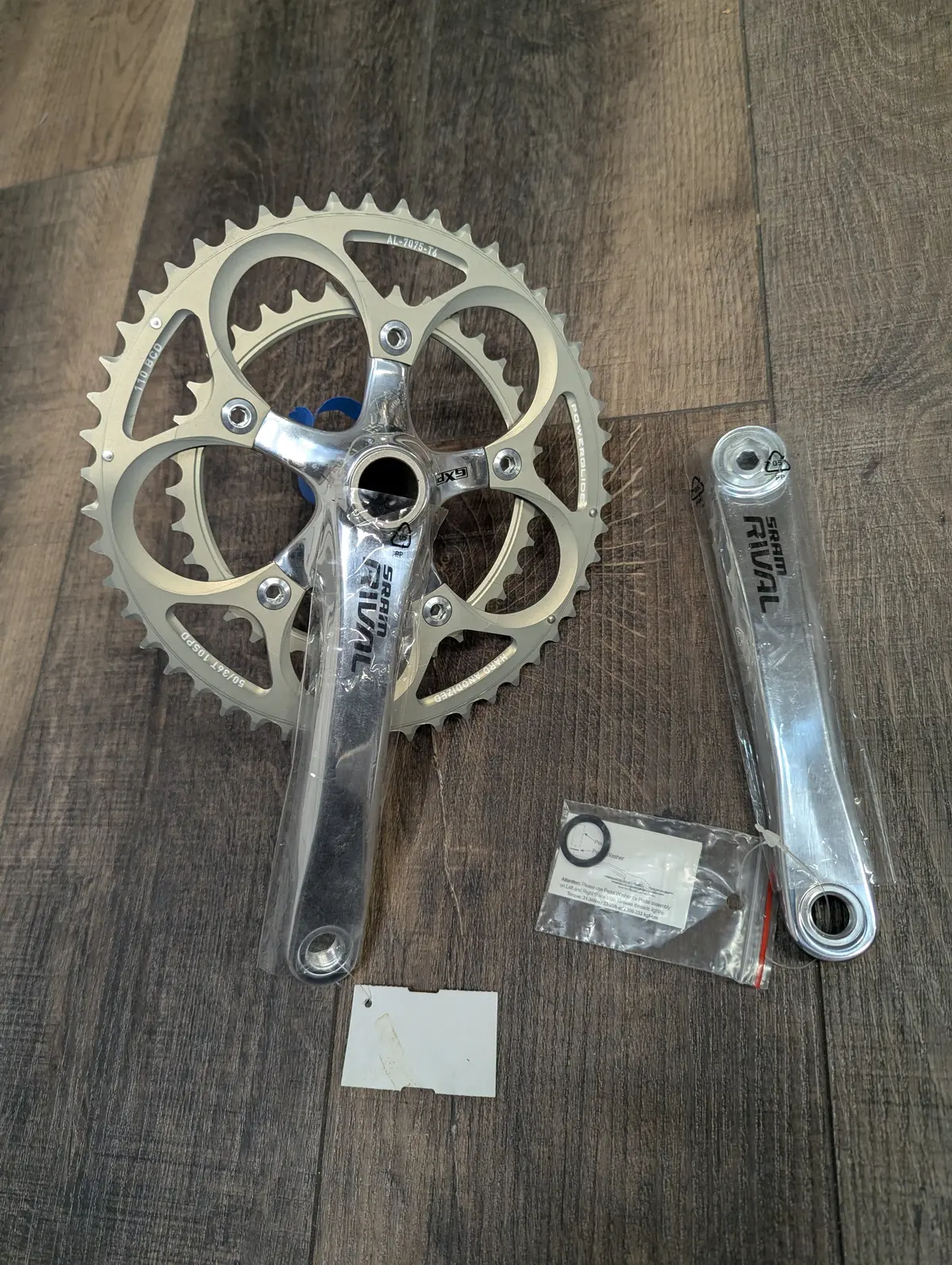 Sram Rival Road Bike Double Crankset, 110Bcd, 175Mm, Gxp, Silver 1