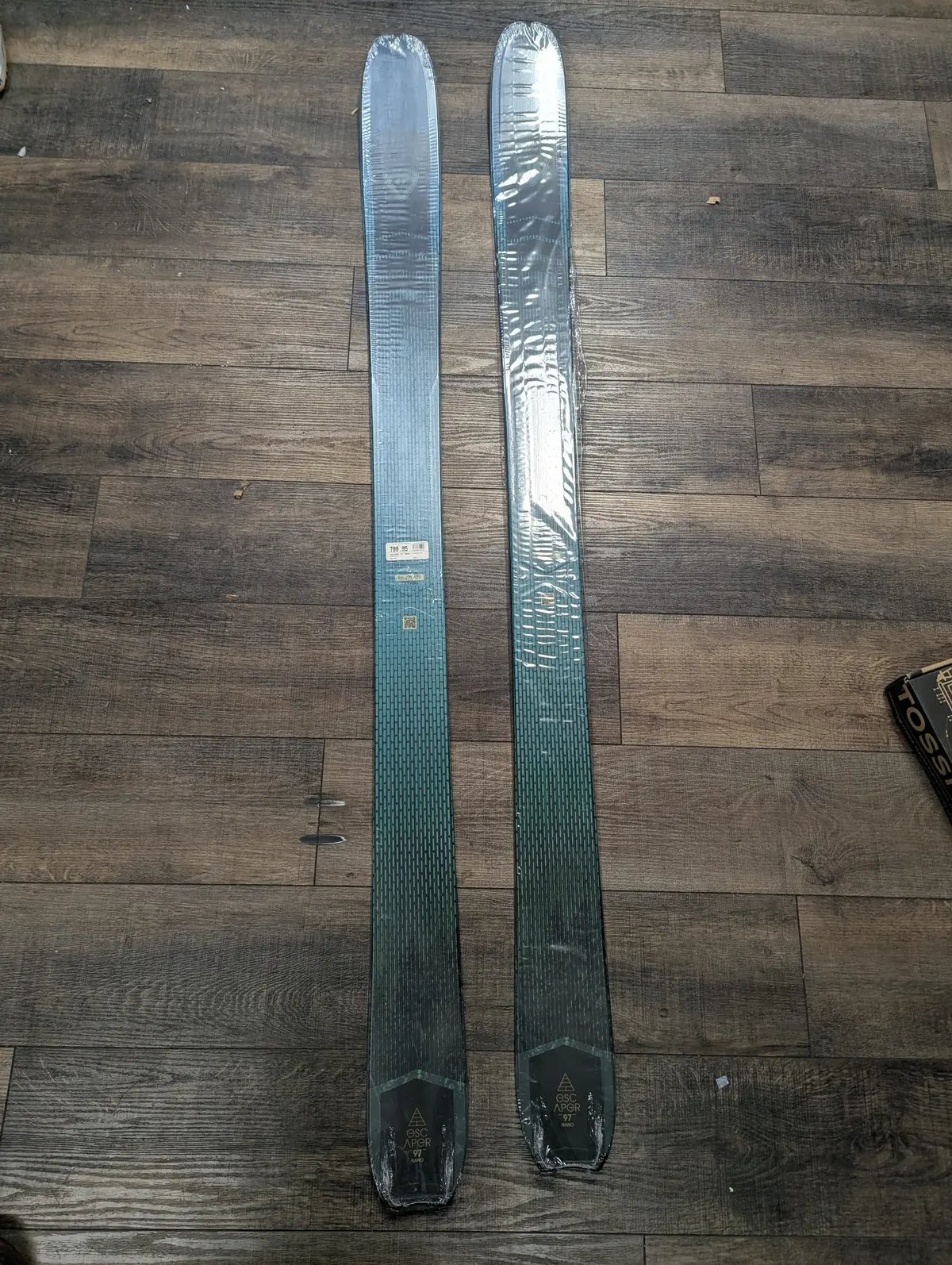 Rossignol Escaper 97 Nano Backcountry Skis, 161Cm, Flats/No Bindings, Black/Teal Rtl $800 1