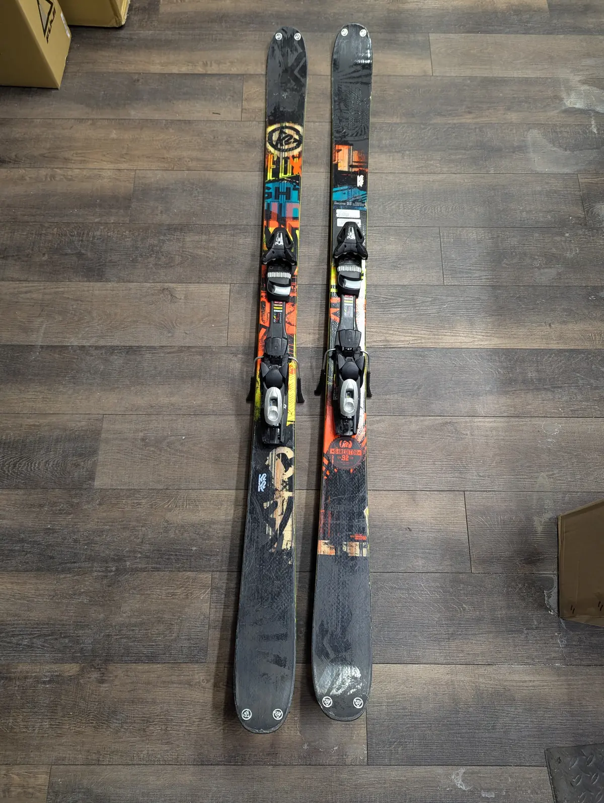 K2 Shreditor All Mountain Skis, 184Cm, Older Tyrolia Bindings See Notes 1