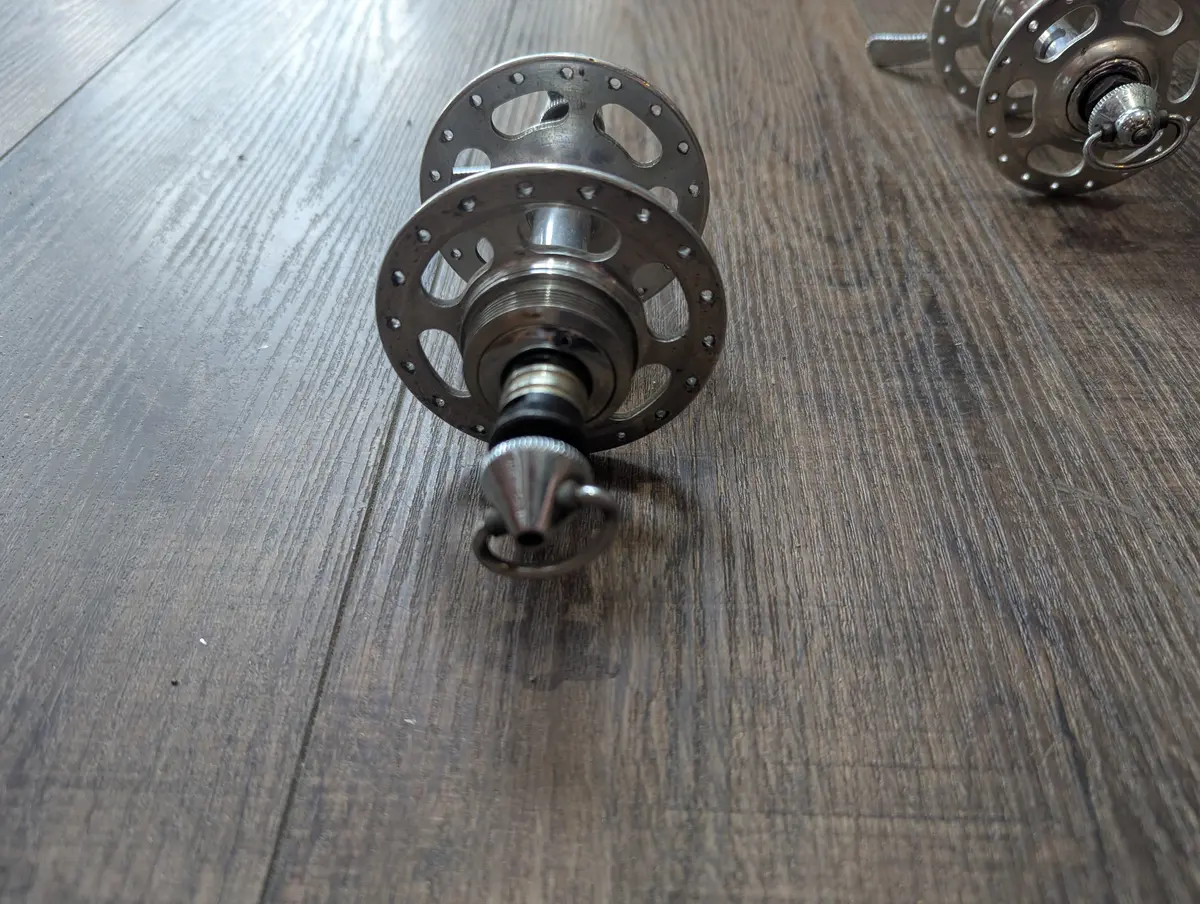 Vintage Campagnolo Record Road Bike Rim Brake High Flange Hubset, Freewheel 120Mm/100Mm (2) 2