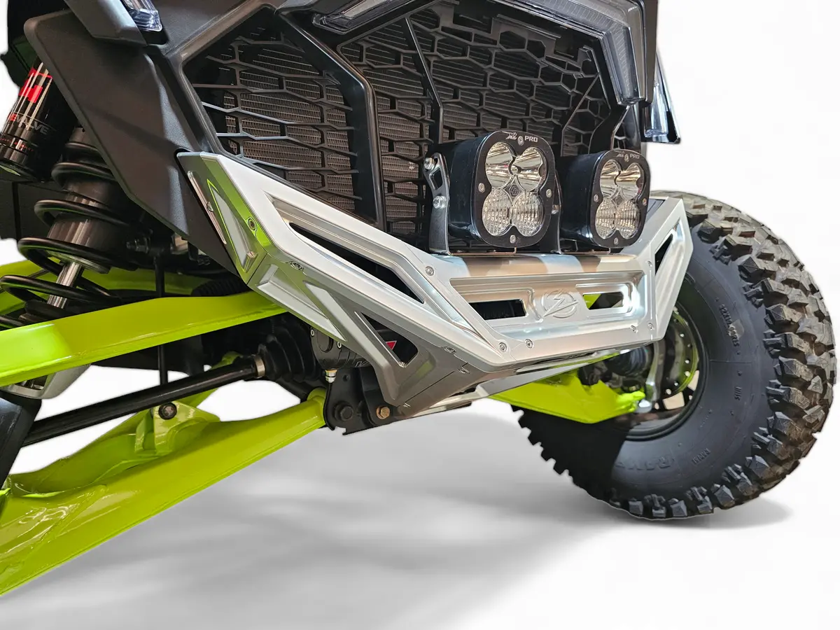 Elektric Offroad Designs 2022-2025 Polaris Rzr Pro R/ Turbo R Machined Billet Front Winch Bumper (Clear Anodize) 1