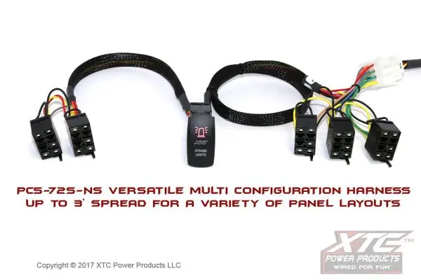 Power Control System With Strobe - Plug & Play Six Circuit Wire Harness With Strobe For Rzr's And Utv's - By Xtc 2