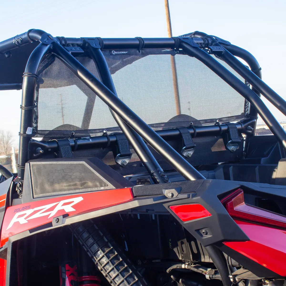 Motoroof Rear Window Split Back – Polaris Rzr Xp Turbo S – 2/4 Door – Black 1