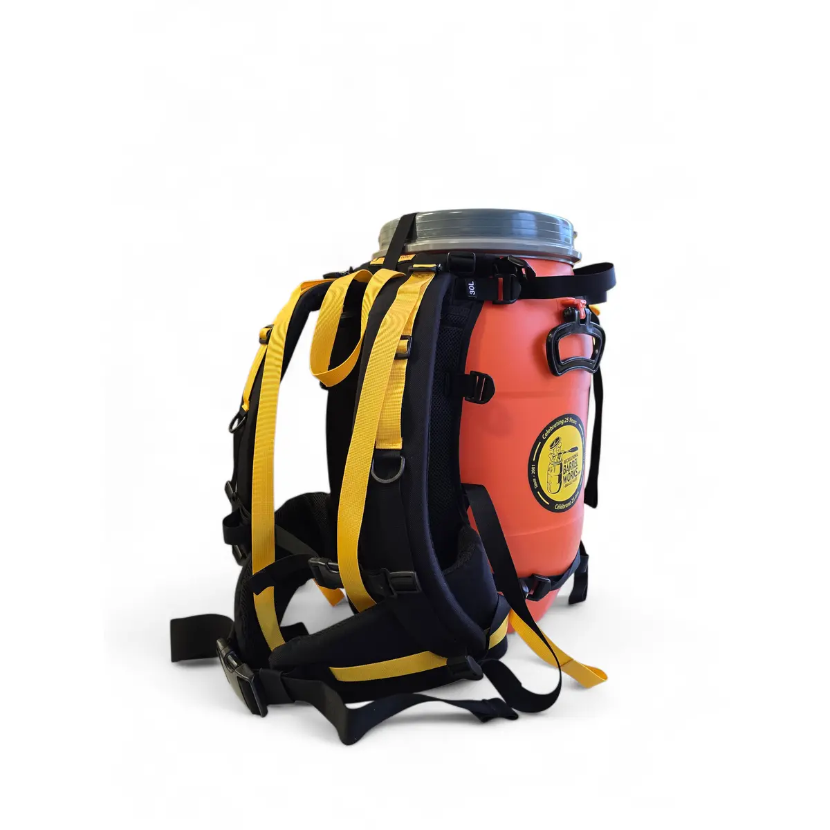 Recreational Barrel Works 30L Orange Barrel And Expedition Harness Package 1