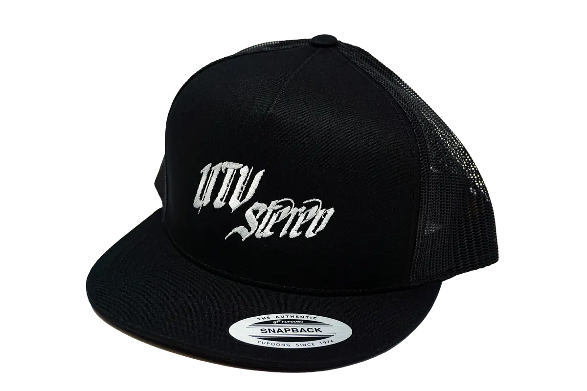 Utv Stereo Mesh Snapback Hat - Silver Logo | Utvs-A-Hat-U-Blk 1