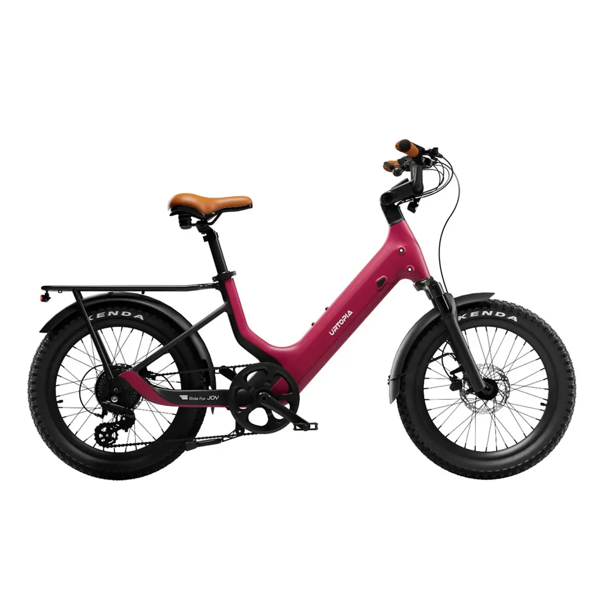 Urtopia Joy, Carbon 20" Fat-Tire E-Bike Rose Red 1