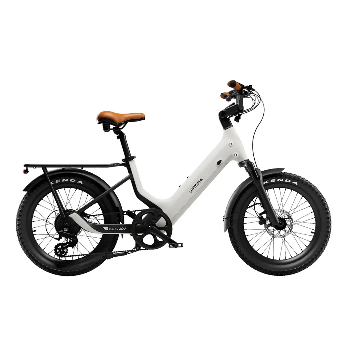 Urtopia Joy, Carbon 20" Fat-Tire E-Bike Cream White 1