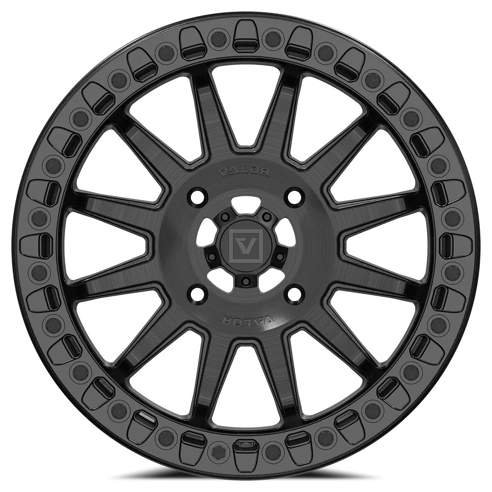 V09 Beadlock 17X8 +40 4X156 Brushed Charcoal 2
