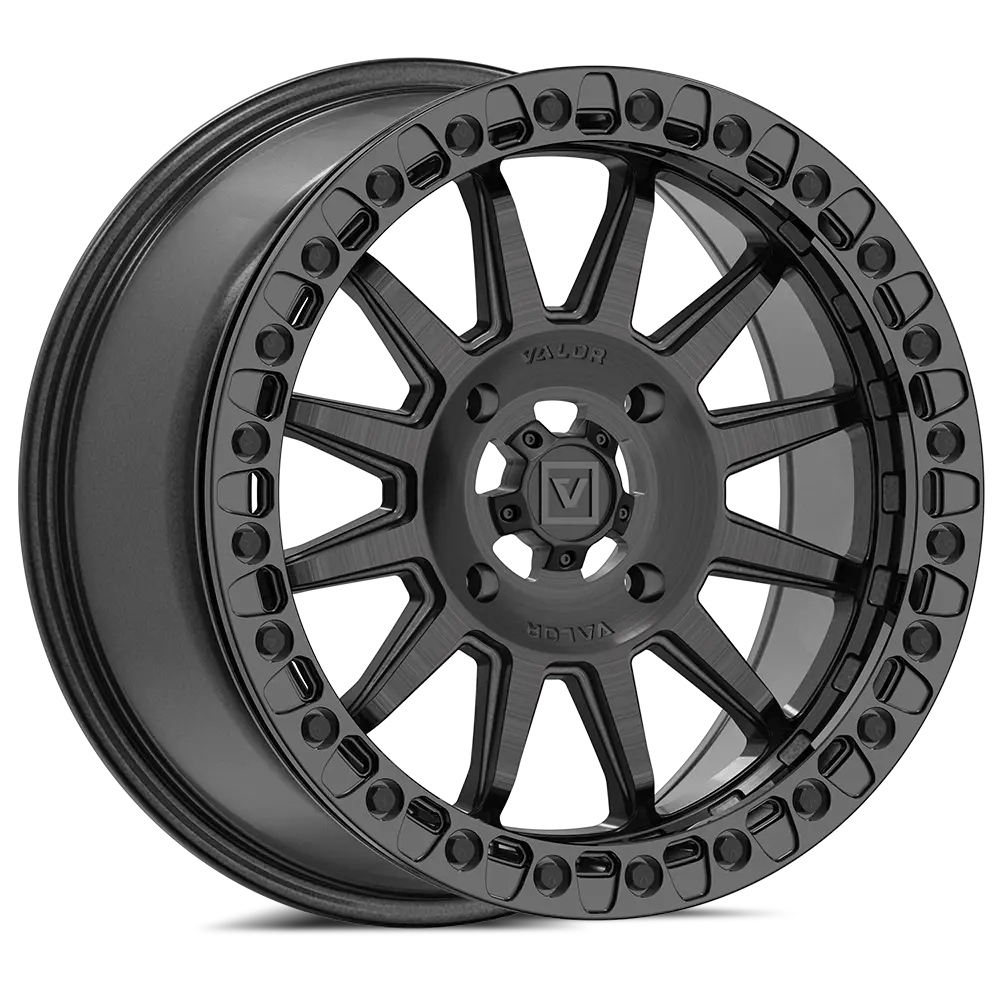 V09 Beadlock 17X8 +40 4X137 Brushed Charcoal 1