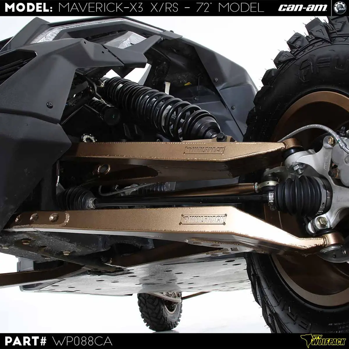 Can Am Maverick X3 Xrs 72'' Chromoly Front A Arms Heavy Duty (2017-2024) By: Wolfpack Utv 1