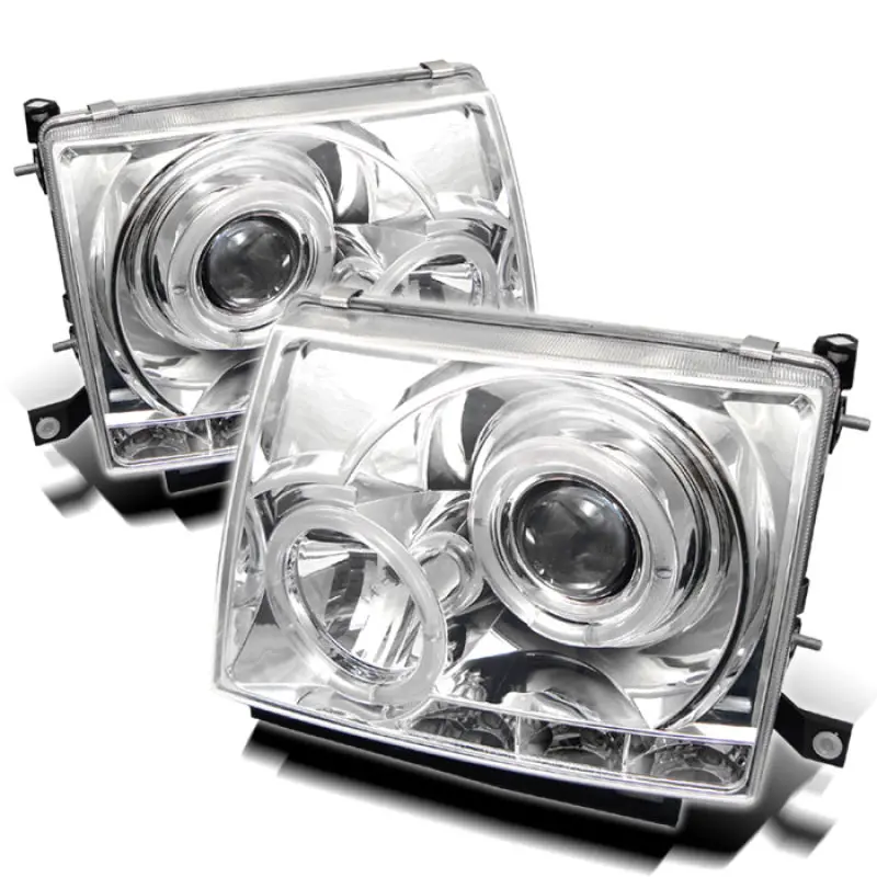 Spyder Toyota Tacoma 97-00 Projector Headlights Led Halo Led Chrome High H1 Low H1 Pro-Yd-Tt97-Hl-C 2