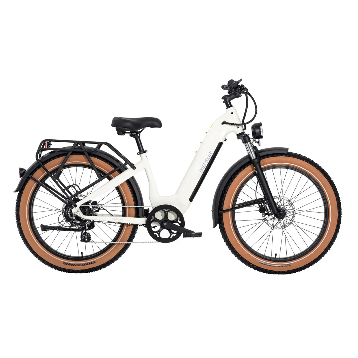 Aima Big Sur 26" Fat Tire E-Bike, Ivory White, Medium 1