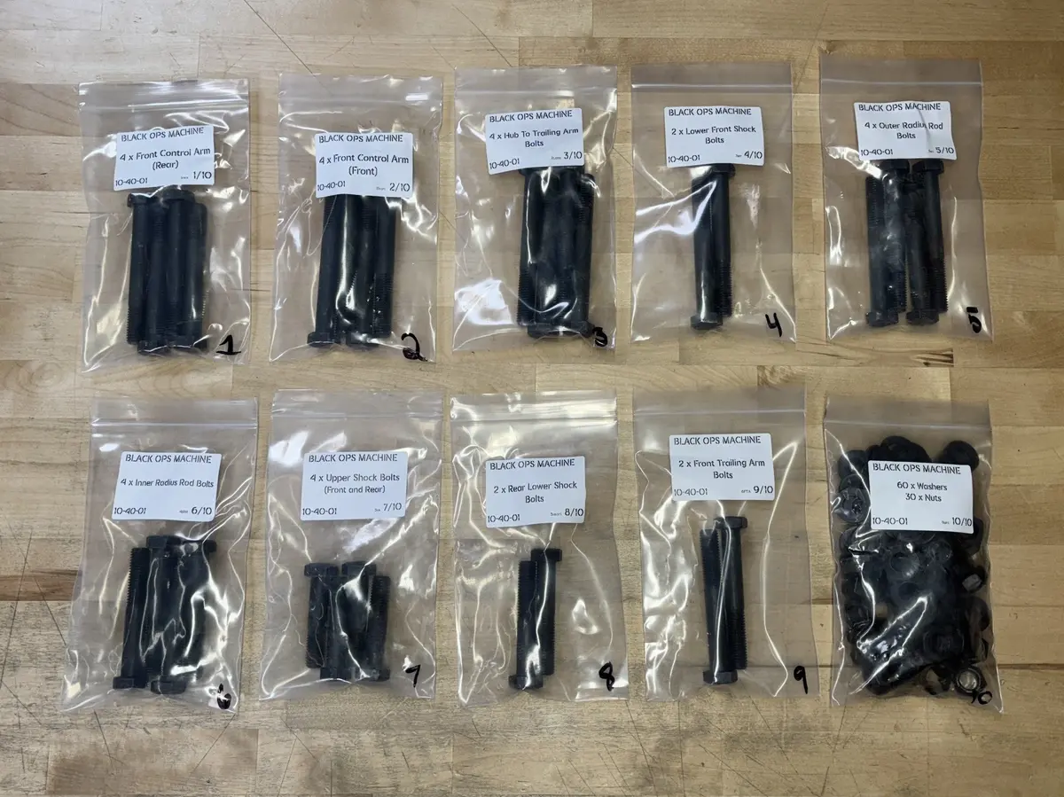 Black Ops Pro R / Turbo R Bolt Kit 1