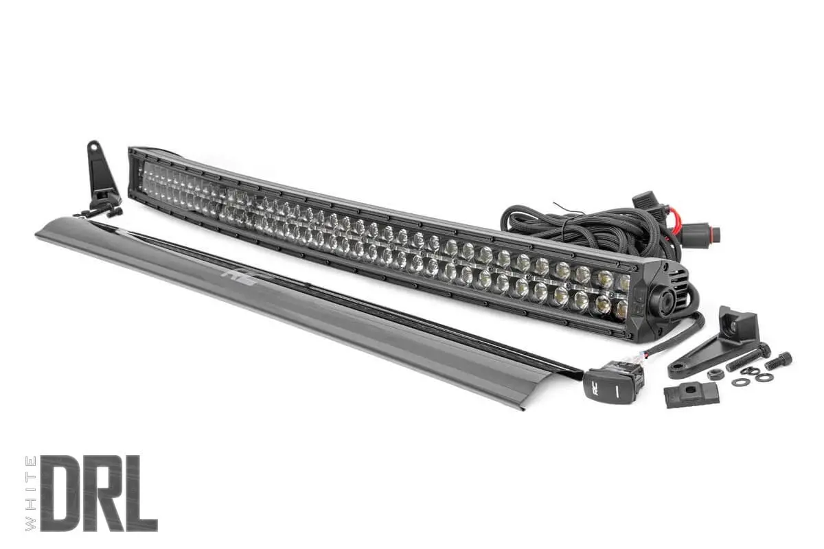 Rough Country 40-Inch Curved Cree Led Light Bar - (Dual Row | Black Series W/ Cool White Drl) 1