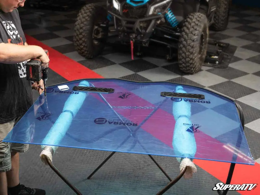 Super Atv Polaris Rzr Xp Turbo Custom Cage Windshield Kit 1