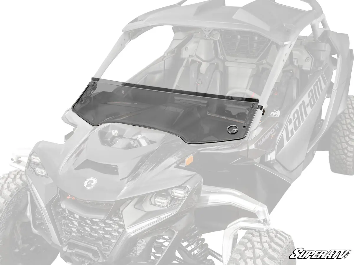 Superatv Can-Am Maverick R Scratch-Resistant Half Windshield 1