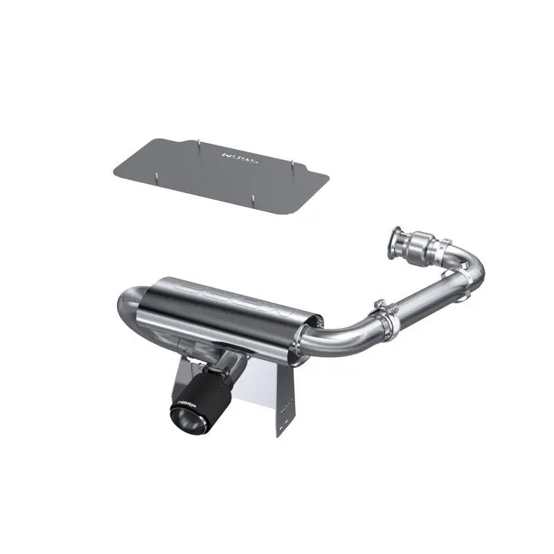 Mbrp 17-21 Can-Am Maverick Turbo/Turbo R 2.5In Perf Series Chamber Oval Turbo Back Exhaust C/F Tip; 2017-2021 1