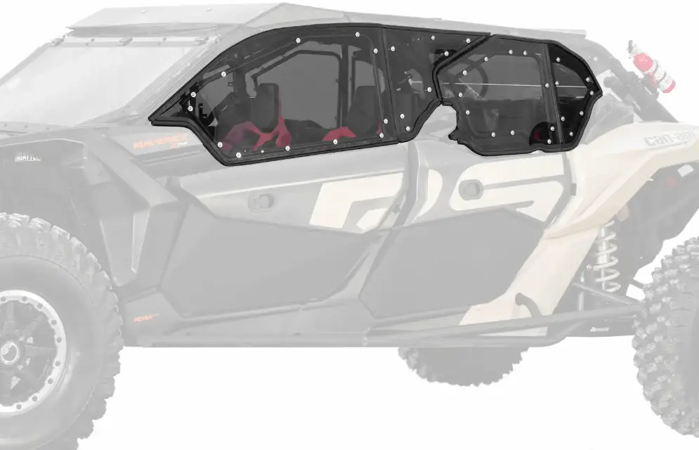 Superatv - Can-Am Maverick X3 Max Hard Cab Enclosure Upper Doors 1