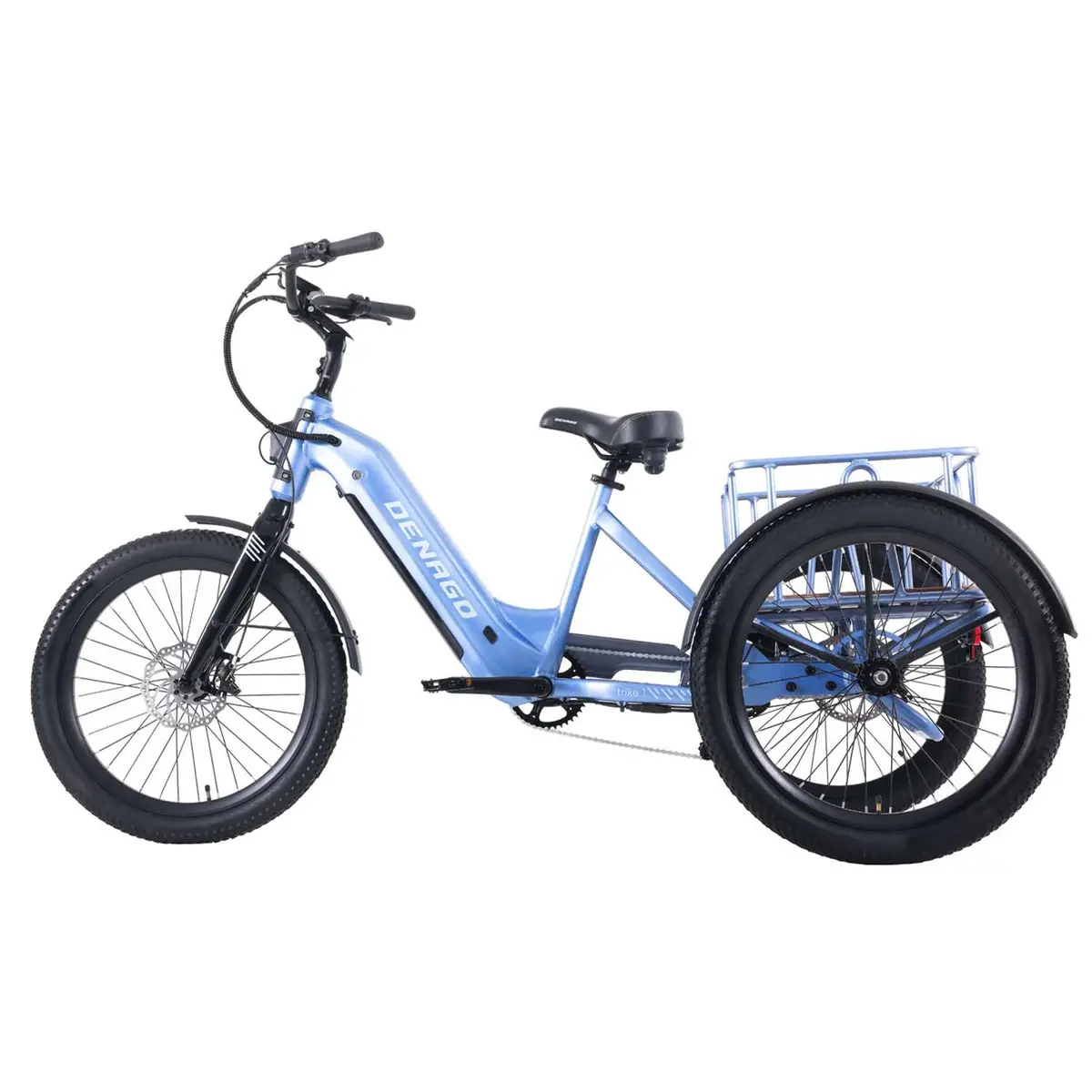 Denago Trike 2, Low Step E-Trike 500 W, Blue 1