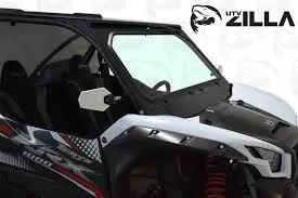 Utvzilla Black Vented Krx Full Glass Windshield With Wiper 1