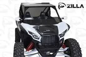 Polycarbonate Tinted Half Windshield With Quick Straps For Krx By Utv Zilla 1