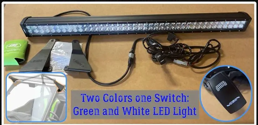 Emp Kawasaki Krx Dual Color 40" Led Light Bar Kit (Plug And Play) Green And White 1