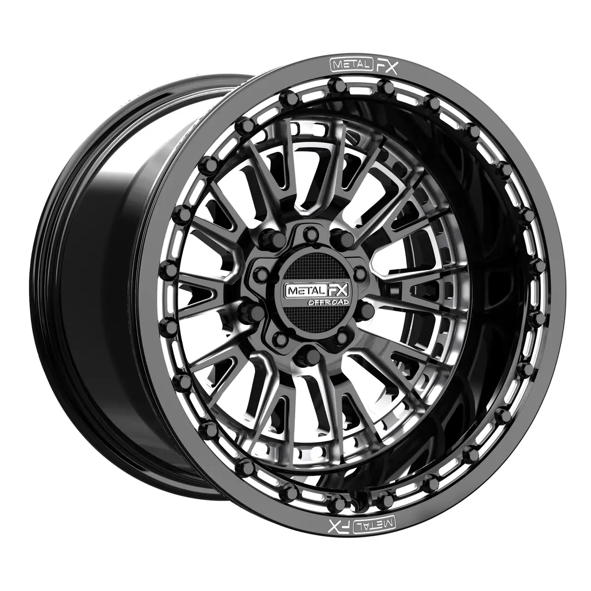 Metal Fx Slayer R Beadlock | Gloss Black Contrast Cut 1