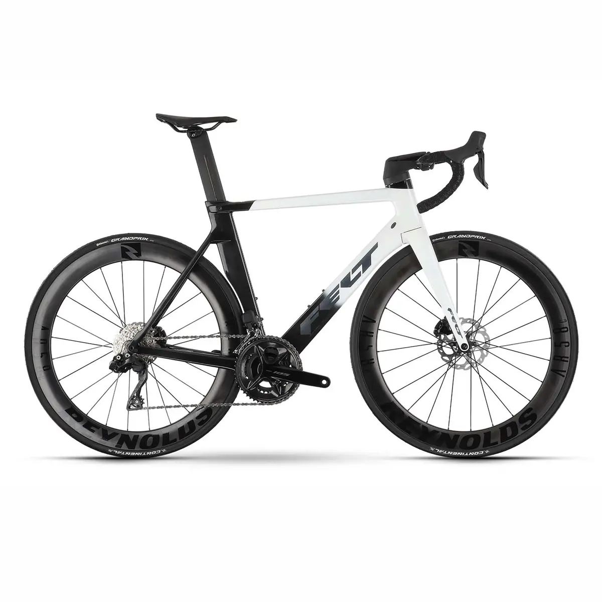 Felt Ar Advanced, Shimano 105 Di2, Gloss White Brushed Pewter 1