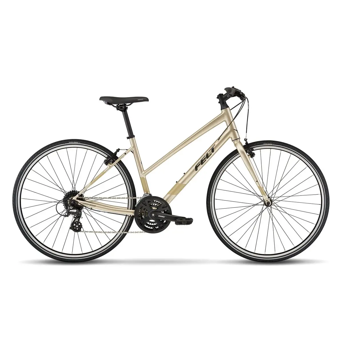 Felt Verza Speed 50, Mid-Step, Hybrid Bike, Champagne Pearl 1