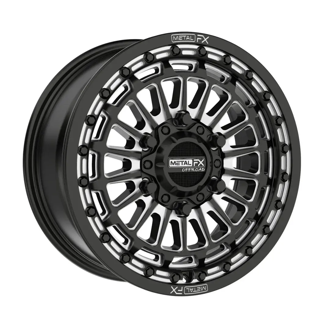 Metal Fx Delta 6R Beadlock | Satin Black Contrast Cut 1