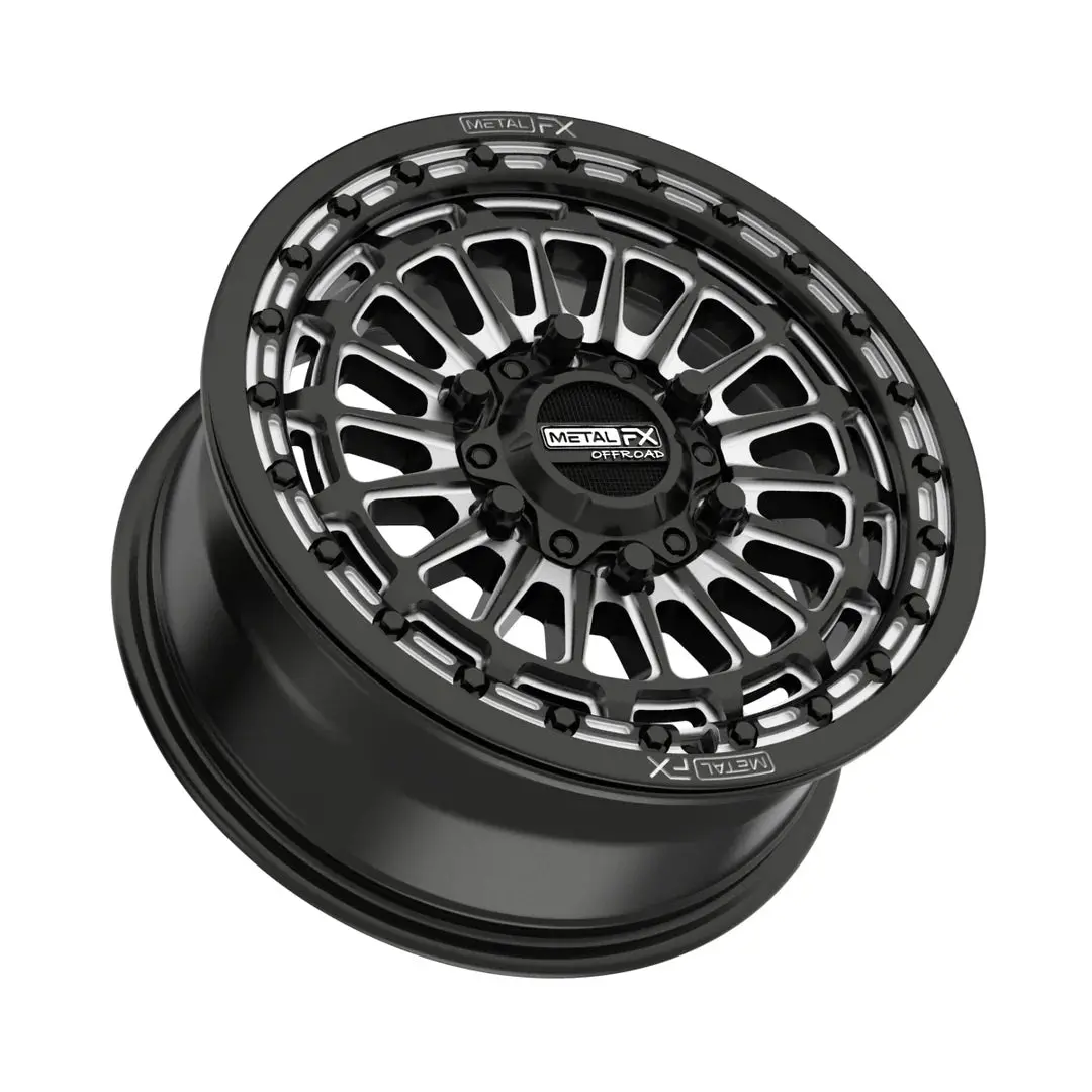 Metal Fx Delta 6R Beadlock | Satin Black Contrast Cut 2