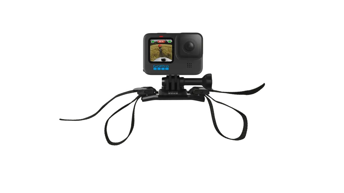 Gopro Vented Helmet Strap Mount Adjustable Strap For Bike, Ski, Kayak + Sports Helmets 1
