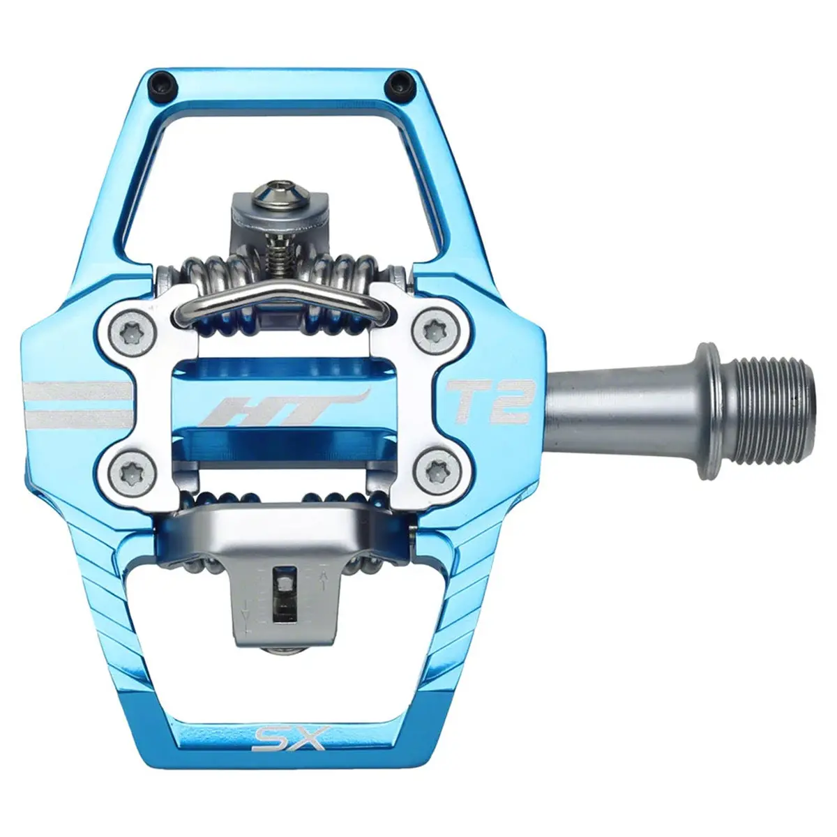 Ht Components T2-Sx Pedals, Dual Sided Clipless Platform Aluminum, 9/16" Marine Blue 1