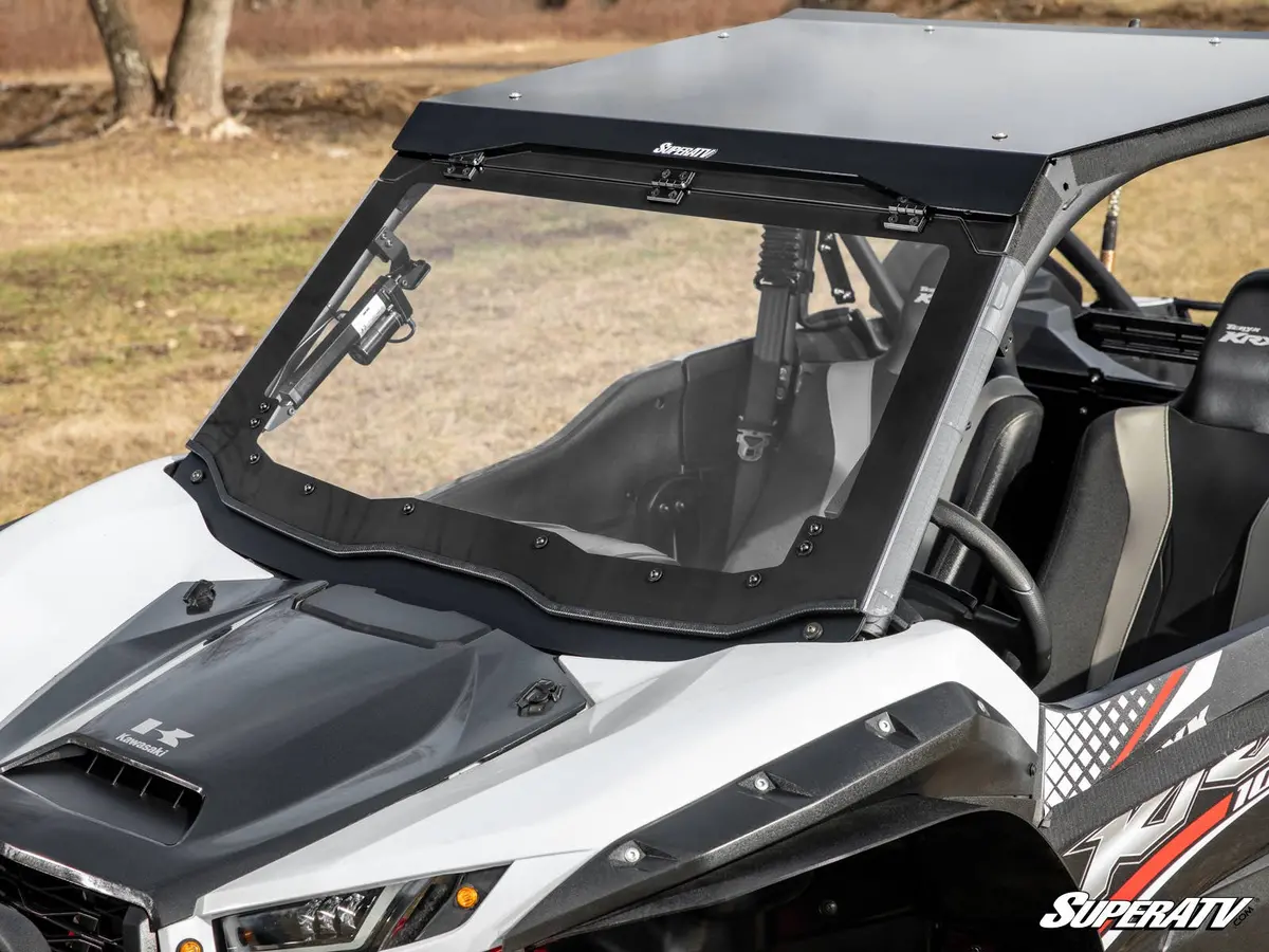 Superatv Kawasaki Teryx Krx 1000 Maxdrive Power Flip Windshield 2