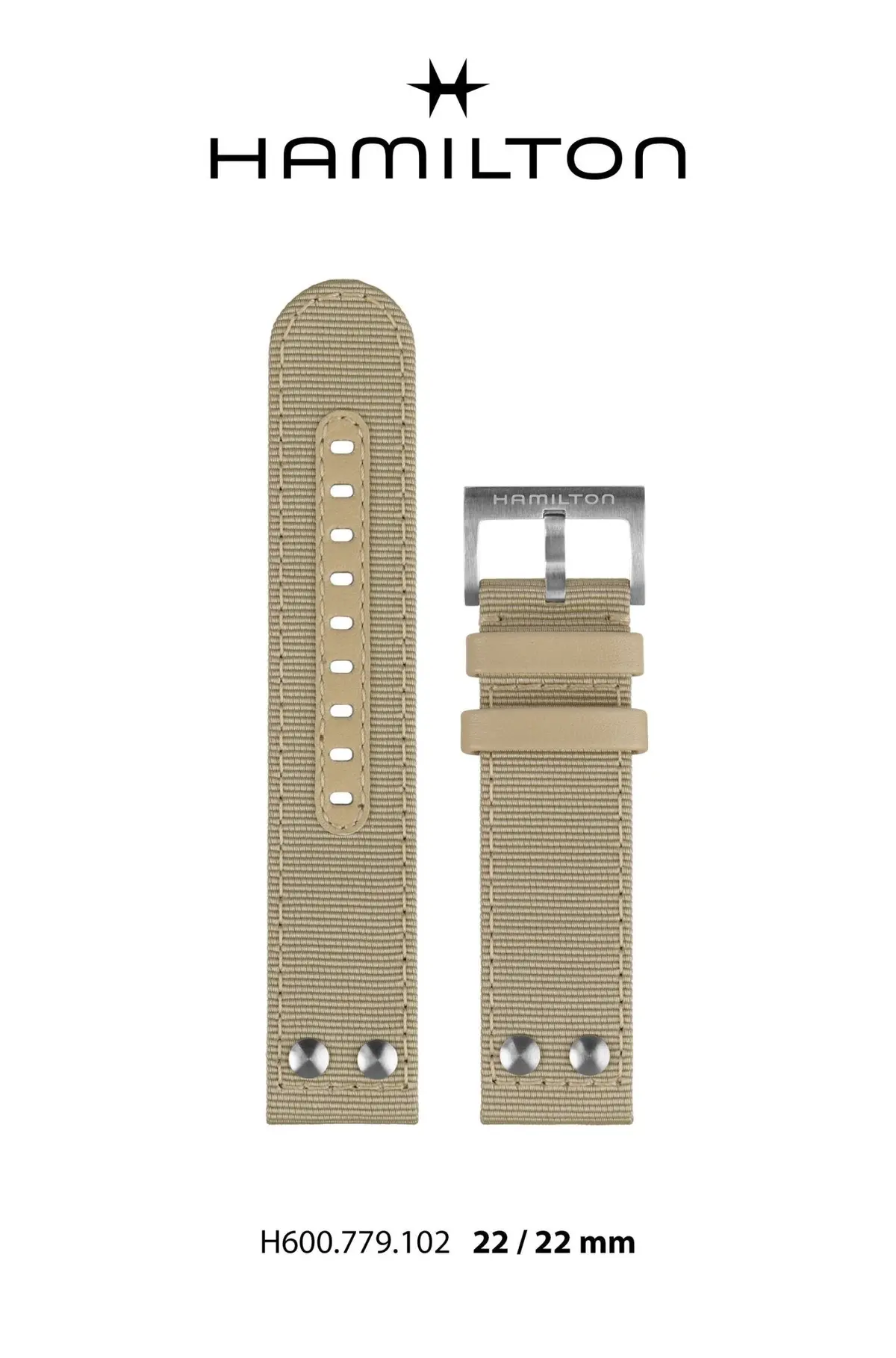 Khaki Aviation Beige Strap 22Mm 1