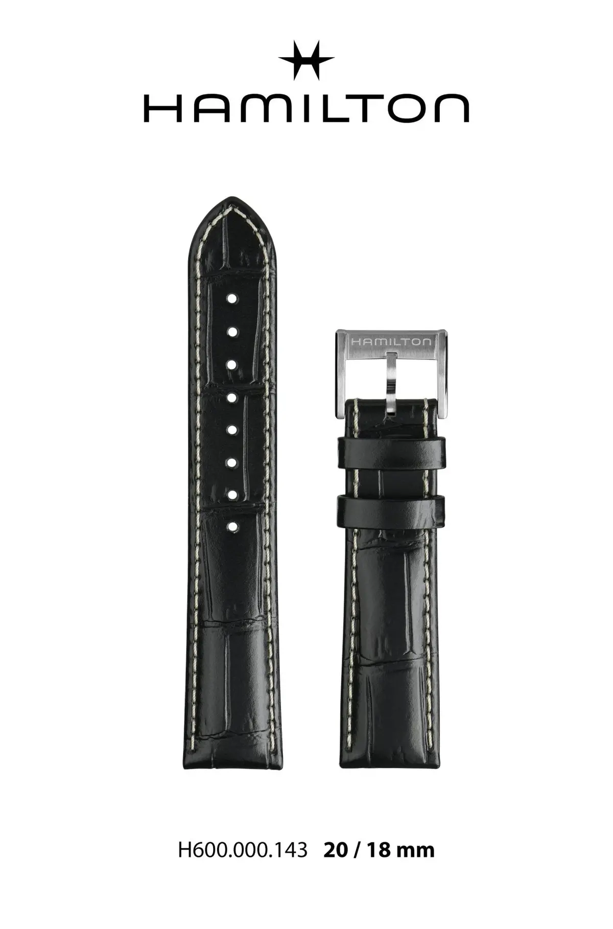 Hamilton Khaki Field Black Strap 20 Mm 1
