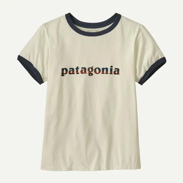 Women's '73 Text Logo Organic Ringer Tee 1