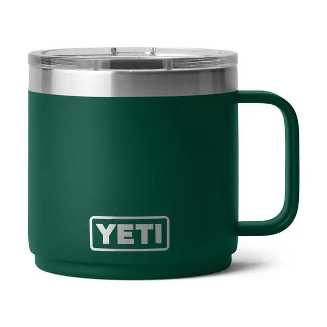 Rambler 14 Oz Stackable Mug - Black Forest Green 1