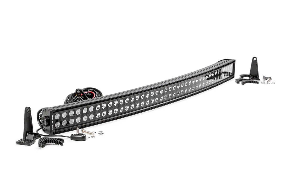 Rough Country 40-Inch Curved Cree Led Light Bar - (Dual Row | Black Series) 1