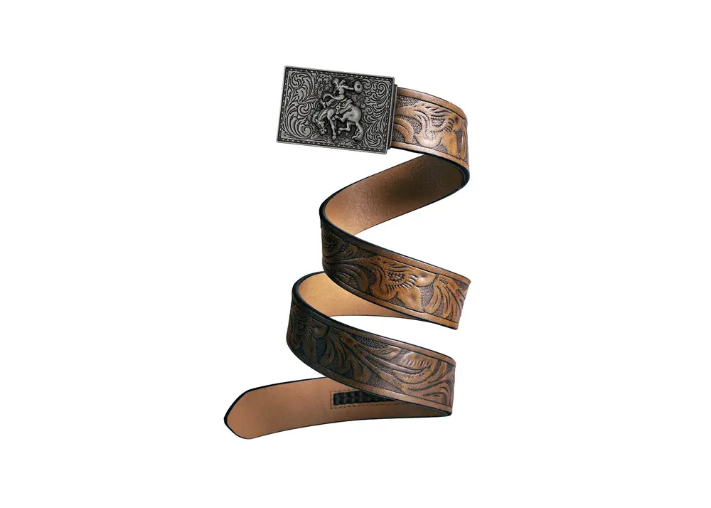 Men's Western Cowboy Full-Grain Leather Belt 1