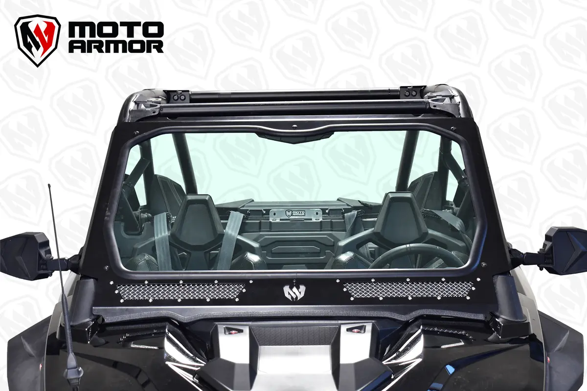 Full Glass Windshield For Polaris Rzr Pro Xp/Rzr Turbo R (Two Vent Model) By Moto Armor 1